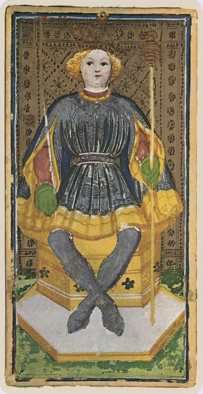 The King of Wands, Facsimile of a Tarot Card from the 